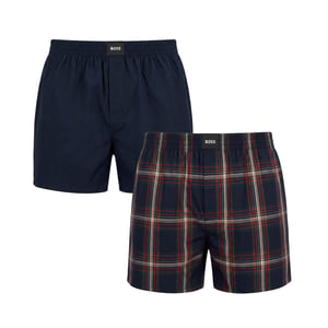 Verpakking van 2 Heren Poplin Pyjama Korte Broeken 50515464