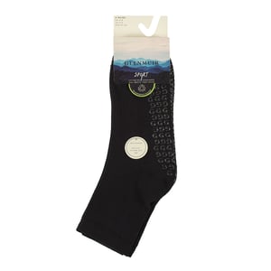 2 Paar Dames Yoga Grip Sokken | Katoenen Gevoerde Middellange Gym Pilates Sokken