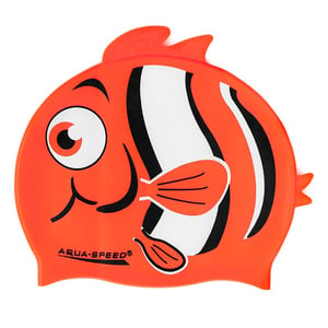 Jongens Nemo Patroon Zwemkap | Siliconen 3D Print Eenvoudig Pasvorm Zwemkap voor Kinderen