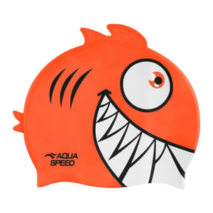Jongens Meisjes Piranha Patroon Zwemcap | Silicoon 3D Print Gemakkelijk Passende Zwemcap