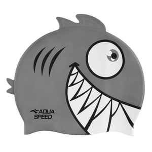 Jongens Meisjes Piranha Patroon Zwemcap | Siliconen 3D Print Gemakkelijke Pasvorm Zwemcap