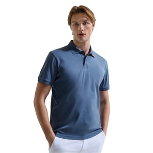 Asquith & Fox Heren Premium gemerceriseerd katoenen poloshirt (Blauw staal)