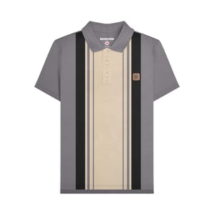 Lambretta Unisex Volwassen Klassiek Garenslinger Streep Polo Shirt (IJzer)