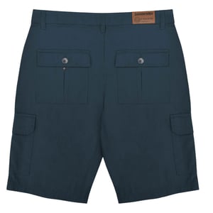 Lambretta Heren Rubberised Logo Cargo Shorts (Marineblauw)