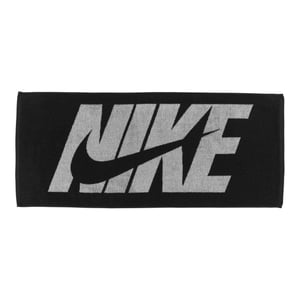 Nike Uniseks trainingshanddoek met grafische jacquard voor volwassenen (Zwarte afdruk)