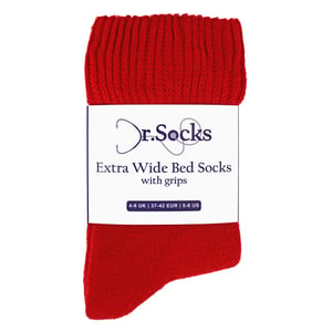 Dames Extra Wijde Winter Bed Sokken met Grip | Antislip Thermische Slaap Sokken