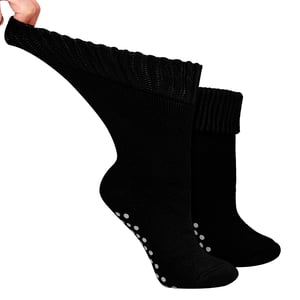Dames Extra Brede Winterbedkousen met Grip | Antislip Thermische Slaapkousen