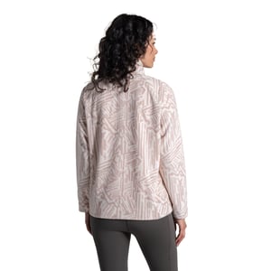 Craghoppers Dames/Dames Annjela Graphic Print Half Zip Fleece Top (Zachte champignon)