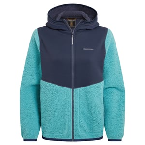 Craghoppers Dames/Dames Telesto Fleecejack met capuchon (Antraciet/Geglazuurd Aqua)