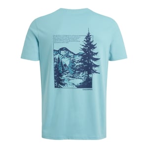 Craghoppers Heren Lucent II Valley rugprint T-shirt met korte mouwen (Zoutpoel)