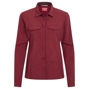 Craghoppers Dames/Dames Adventure III Nosilife Shirt Met Lange Mouwen (Riad Rood)