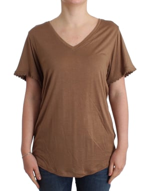 John Galliano Bruine korte mouwen top