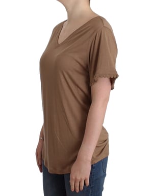 John Galliano Bruine korte mouwen top