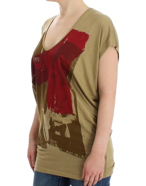Costume National Groene bedrukte korte mouwen T-shirt