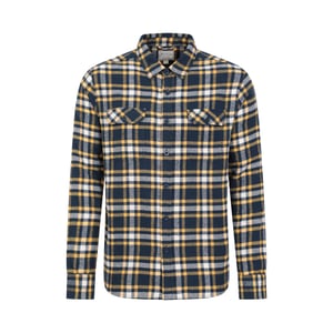 Mountain Warehouse Heren Overhemd met lange mouwen in molton (Indigo)