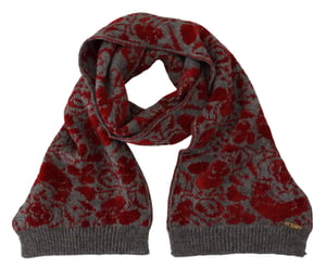 GF Ferre Rode Grijze Gebreide Wrap Warmer Dames Sjaal Schal