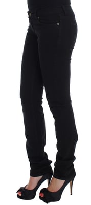 Cavalli Zwarte Katoenen Stretch Slim Skinny Fit Jeans