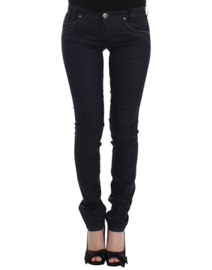 Ermanno Scervino Blauwe Slim Jeans Denim Broek Skinny Pijpen Stretch