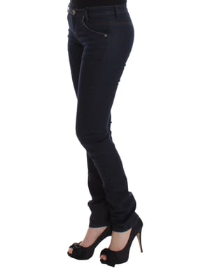 Ermanno Scervino Blauwe Slim Jeans Denim Broek Skinny Pijpen Stretch