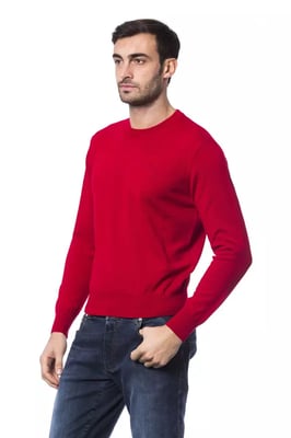 Billionaire Italiaanse Couture Rode Merinowol Heren Trui