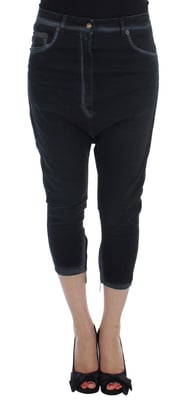 Cavalli Blauw Katoen Stretch Baggy Relax Jeans