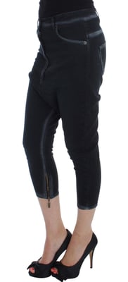 Cavalli Blauw Katoen Stretch Baggy Relax Jeans