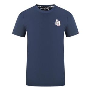Aquascutum Heren 1851 AQ Logo T-Shirt (Marineblauw)