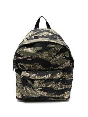 Essentiële rugzak met logo en camouflageprint