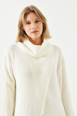 Gestreepte Col Maxi-jurk met Splits