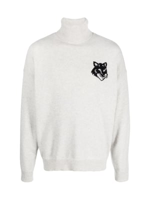 Coltrui met intarsia logo en vossenkop