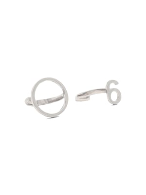 Set van 6 ringen met logo, bestaande uit 2 ringen