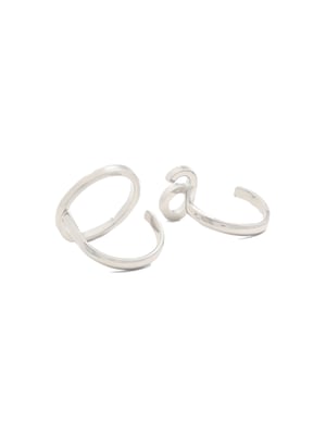 Set van 6 ringen met logo, bestaande uit 2 ringen