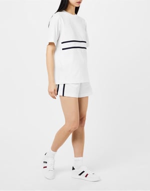 Shorts met streepdetails en logo