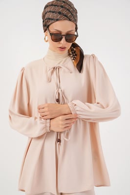 Crewneck Lange Tuniek en Wijde Pantalon Set