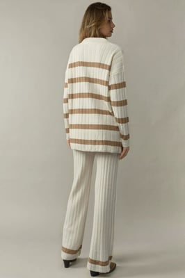 Gestreepte Trui & Broek Breigoed Co-ord Set