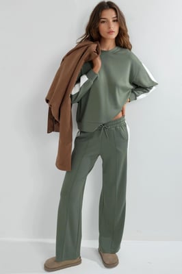 Modal Touch Regular Fit Sweatshirt en Broek Set