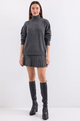 Gestructureerde Oversized Coltrui Tricot Co-Ord Set