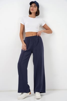 Wijde Pantalons met Elastiche Taille