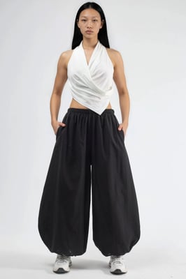Elastische Taille Ballonbroek met Zakken