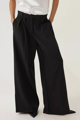 Hoge Taille Plisse Palazzo Broek