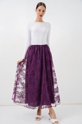 Bloemen Hoge Taille Maxi Rok