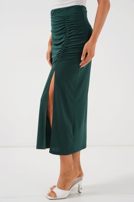 Maxi Aansluitende Jersey Rok met Elastische Taille