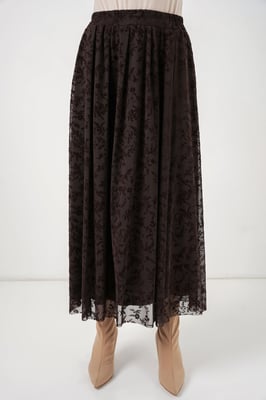 Hoge Taille Bloemige Maxi Rok