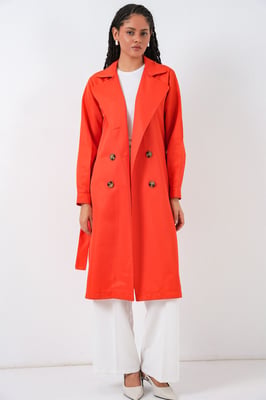Dubbelzijdige Lange Trenchcoat