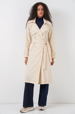 Dubbelzijdige Lange Trenchcoat met Zakjes