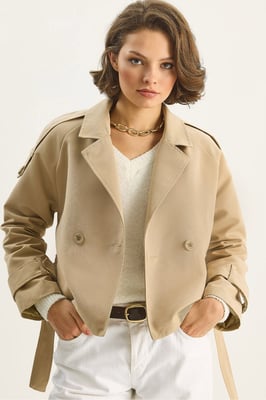 Overmaatse Trenchcoat met Striksluiting