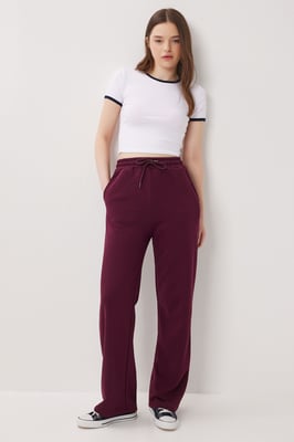 Wijde broek met trekkoord in de taille