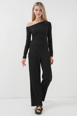 Textured Lange Co-ord Set met Bootnek