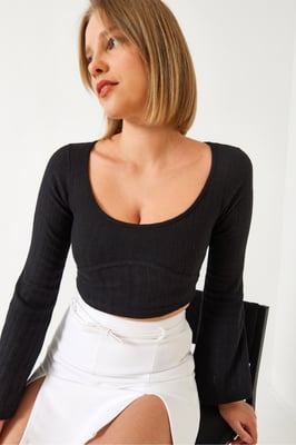 Geprikte Crop Top