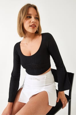 Geprikte Crop Top